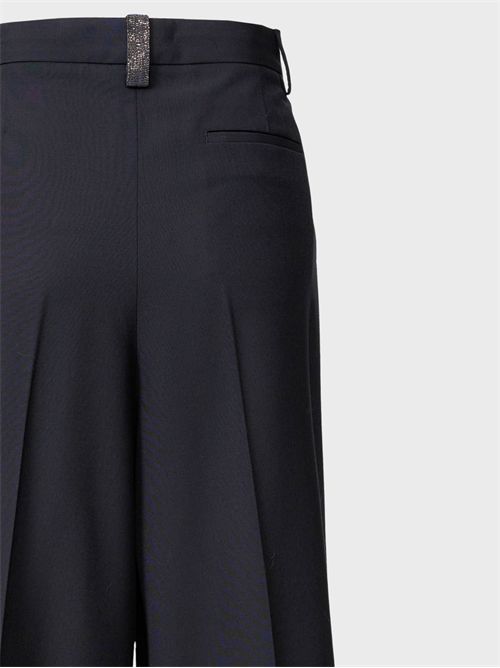 Wide trousers in fluid techno tailoring with pleats FABIANA FILIPPI | PAD266F367L7645146